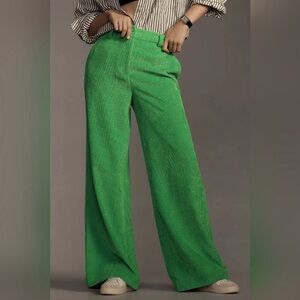 Essentiel Antwerp Envy Corduroy Trousers in Green Size 0 NWT‎